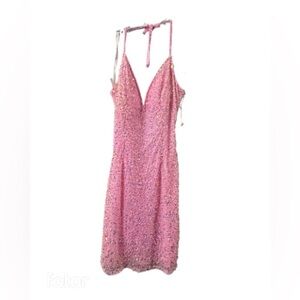 Primavera Pink Sequin Dress